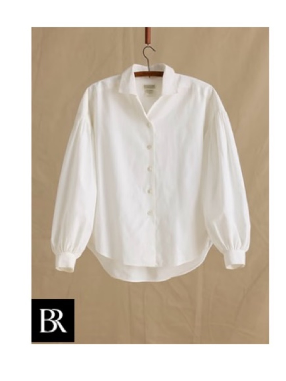 Banana Republic Archival White Cotton Bubble Button-Down Shirt